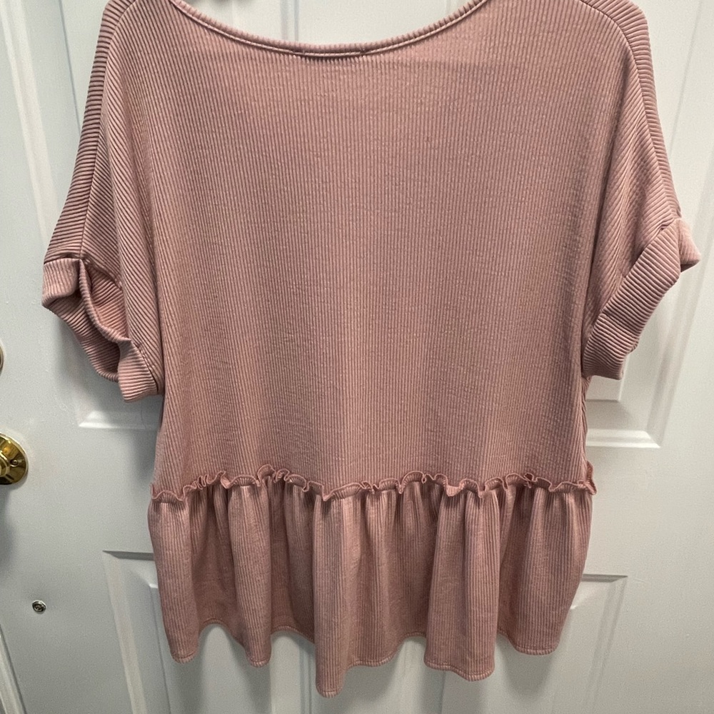 Charlotte Avery V neck Baby Doll Top - Picture 2 of 4